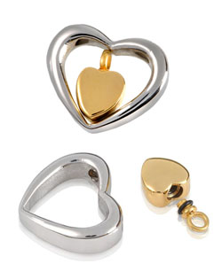 Pets At Peace - Pet Memorial Jewellery - Stainless Steel Heart of Gold